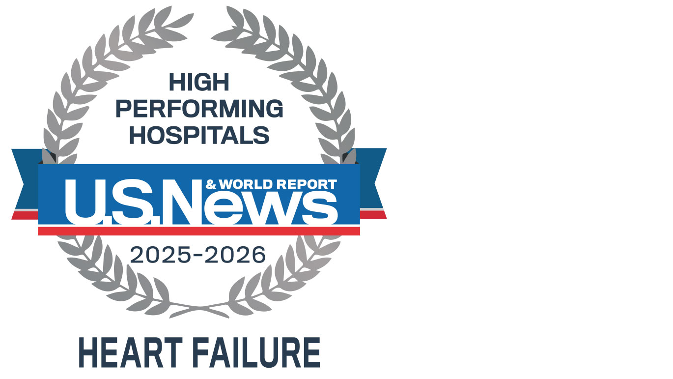 U.S. News & World Report High Performing Hospitals for heart failure