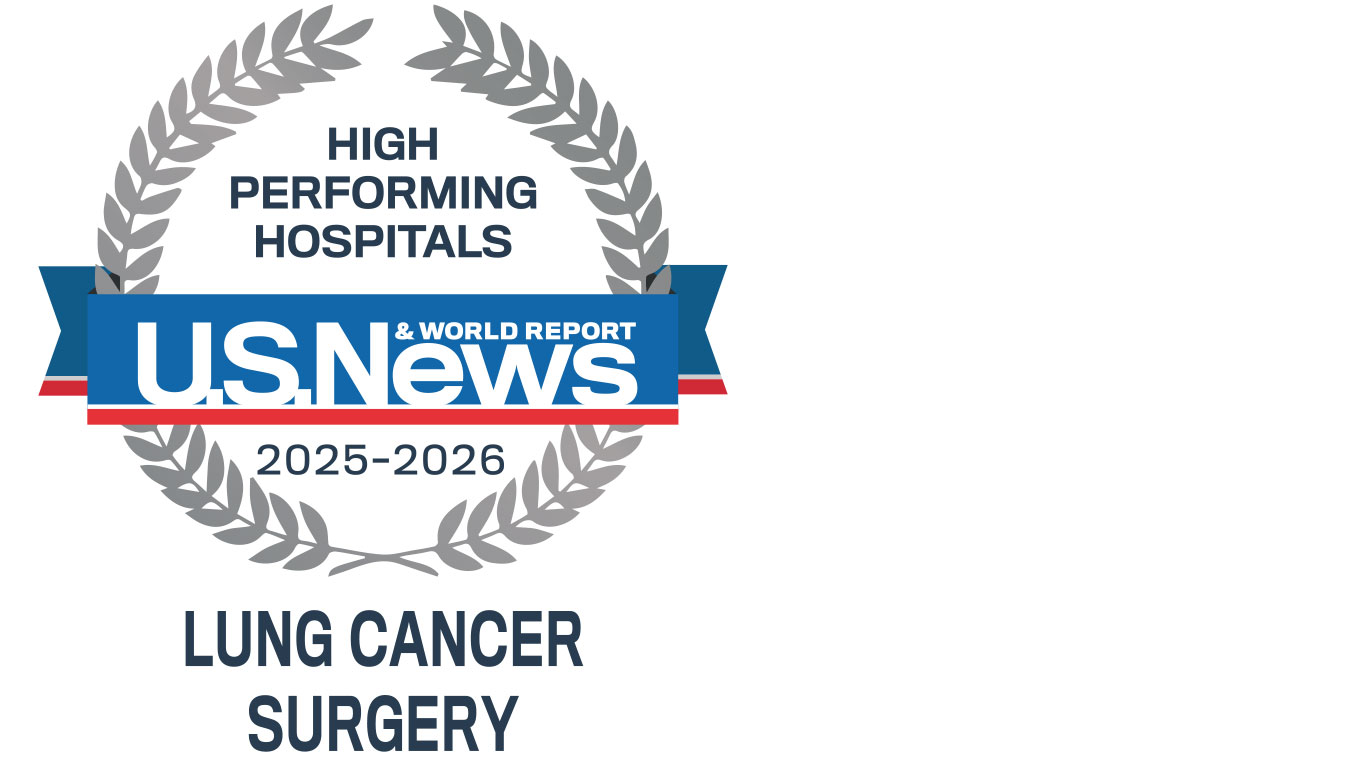 U.S. News & World Report High Performing Hospitals for lung cancer surgery