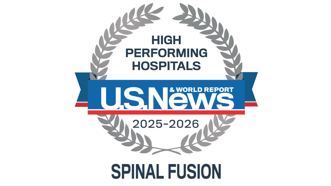 U.S. News & World Report High Performing Hospitals for spinal fusion