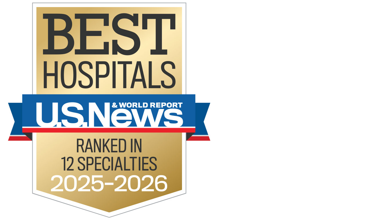 U.S. News & World Report Best Hospitals - ranked in 12 specialties