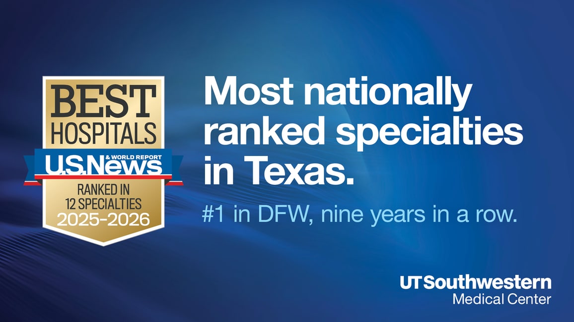U.S. News & World Report Best Hospitals - most nationally ranked specialties in Texas