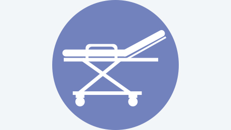 Icon of a hospital bed.