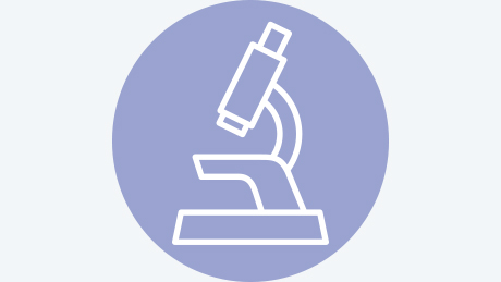 Icon of a microscope.