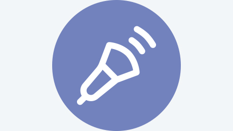 Icon of an ultrasound probe.