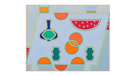 Abstract fruit painting