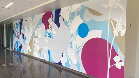 Abstract wall mural