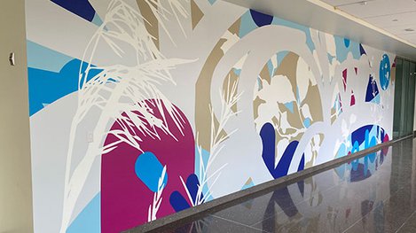 Abstract wall mural