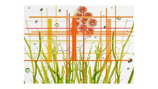 Abstract plants and shapes silkscreen