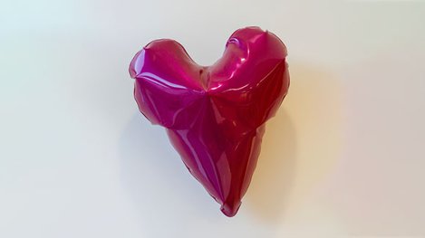 Five metal balloons art