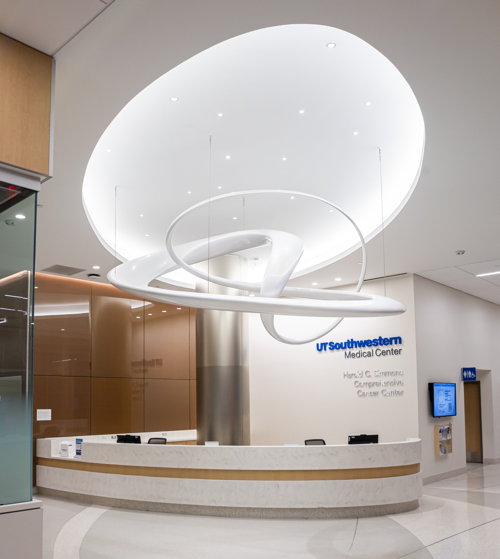 Artwork in lobby for Cancer Care Outpatient Building