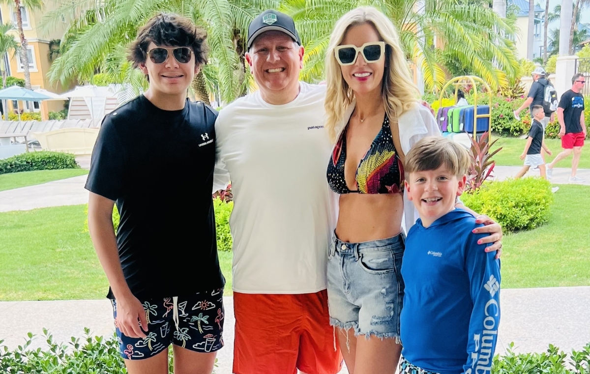 Cassie Munoz, her husband, and their two sons
