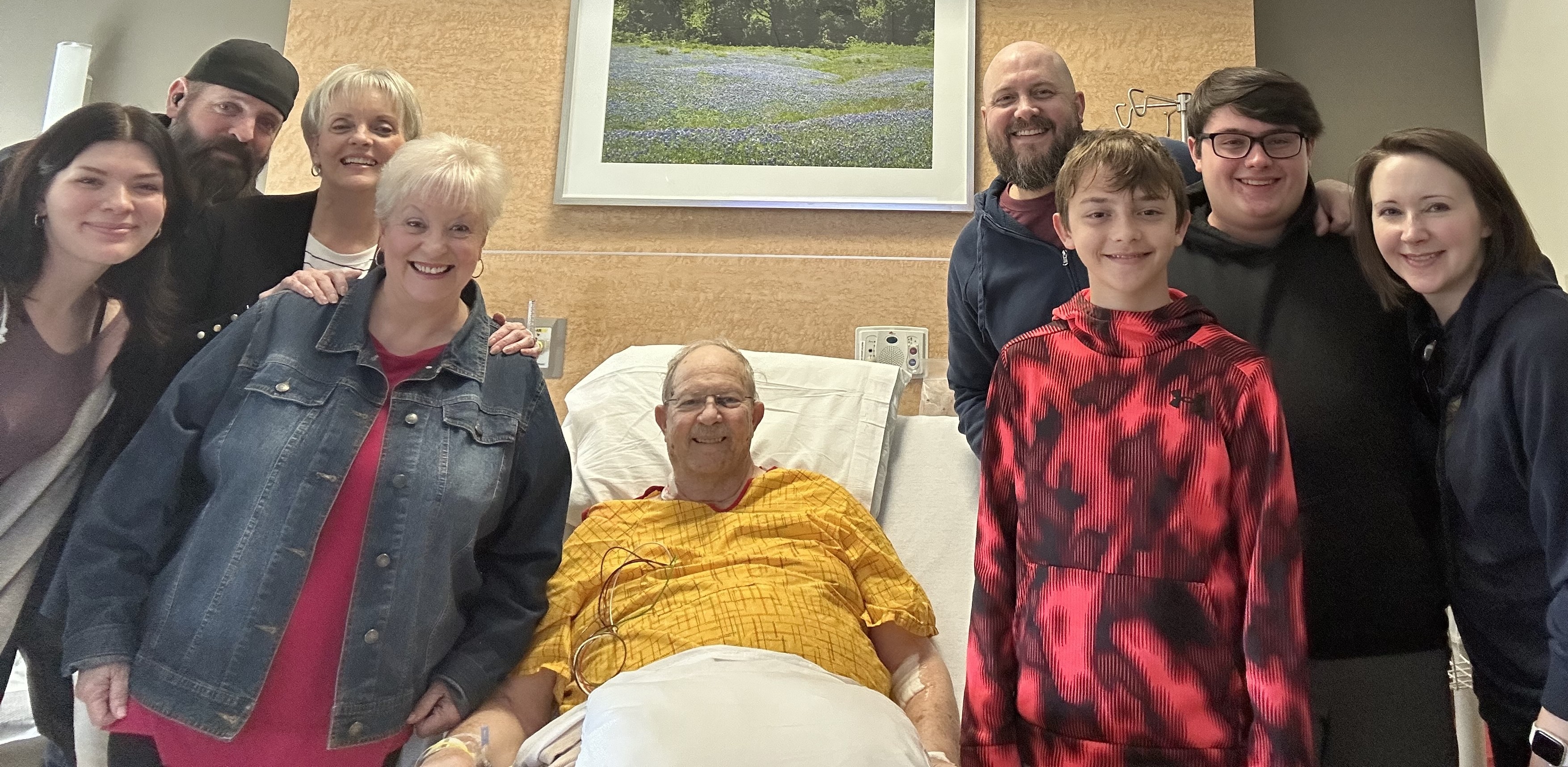 Dan Dudley gets visit in hospital from family