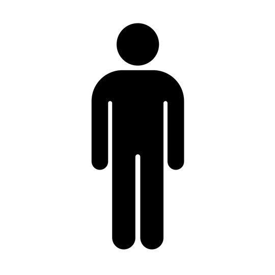 Simple icon of a male figure.
