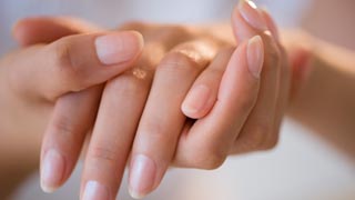 Close-up of a woman's hands.