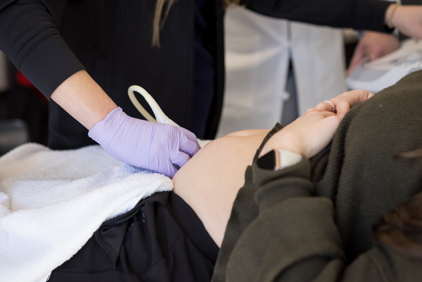 patient receiving an ultrasound