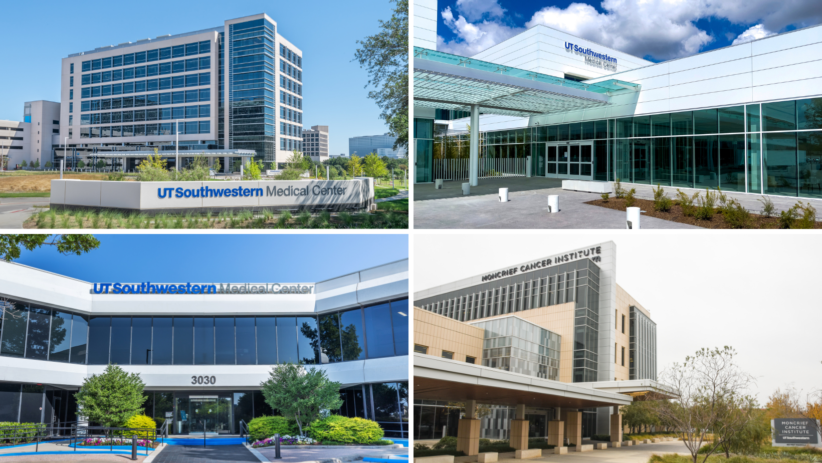 4-grid collage of the buildings