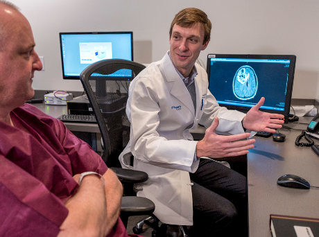 Doctor and patient consult